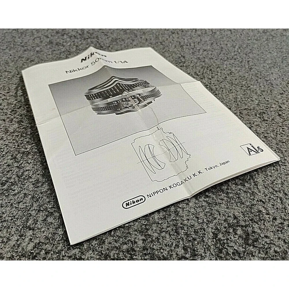 Nikon Nikkor 50mm f/1.4 Instruction Manual